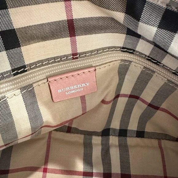 Burberry Pink Leather Shoulder Bag Vintage - Picture 9 of 11
